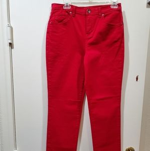 Red jeans